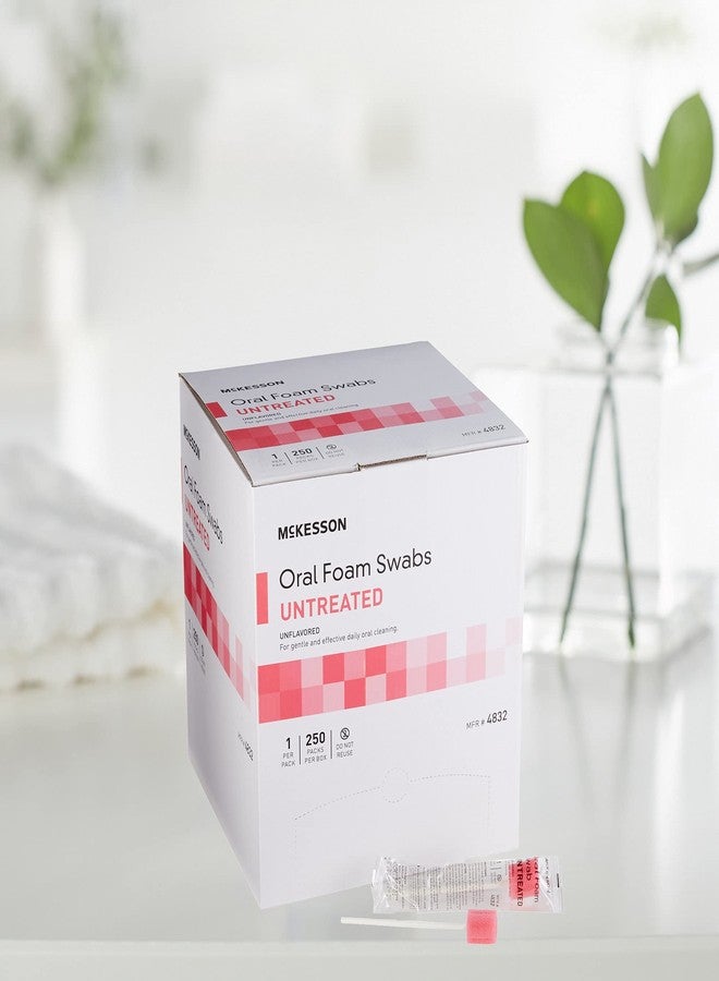 McKesson Oral Foam Swabs, Untreated, Gentle and Daily Oral Cleaning, Unflavored, 250 Count, 1 Pack - Image 5