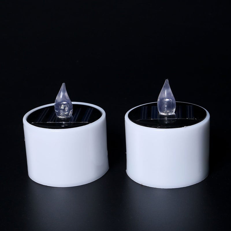 6Pcs Outdoor Solar Candles Realistic and Bright Flameless Tea Lights for Camping Wedding Birthday Home Window Yard Decor - Image 2