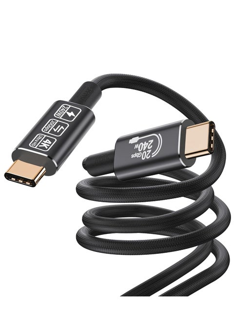USB C to USB C Cable 10ft, Long USB C 3.2 Gen 2x2 Cable, USB C Monitor Cable 4K, 20Gbps Data Transfer 100W Fast Charging, Compatible with Oculus Quest, MacBook Pro, Acer, Dell, HP, Portable Monitor