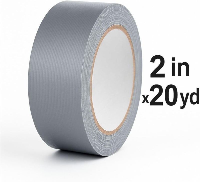 HASANAT ESSENTIALS Heavy Duty Duct Tape – 2 Inches x 20 Yards, Grey, Waterproof Sealing Tape for Repairs, Packing, HVAC & Construction Use (1) - Image 2