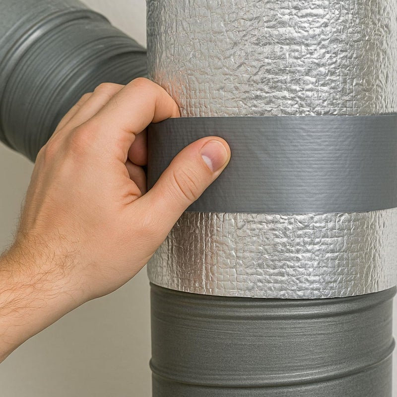 HASANAT ESSENTIALS Heavy Duty Duct Tape – 2 Inches x 20 Yards, Grey, Waterproof Sealing Tape for Repairs, Packing, HVAC & Construction Use (1) - Image 5