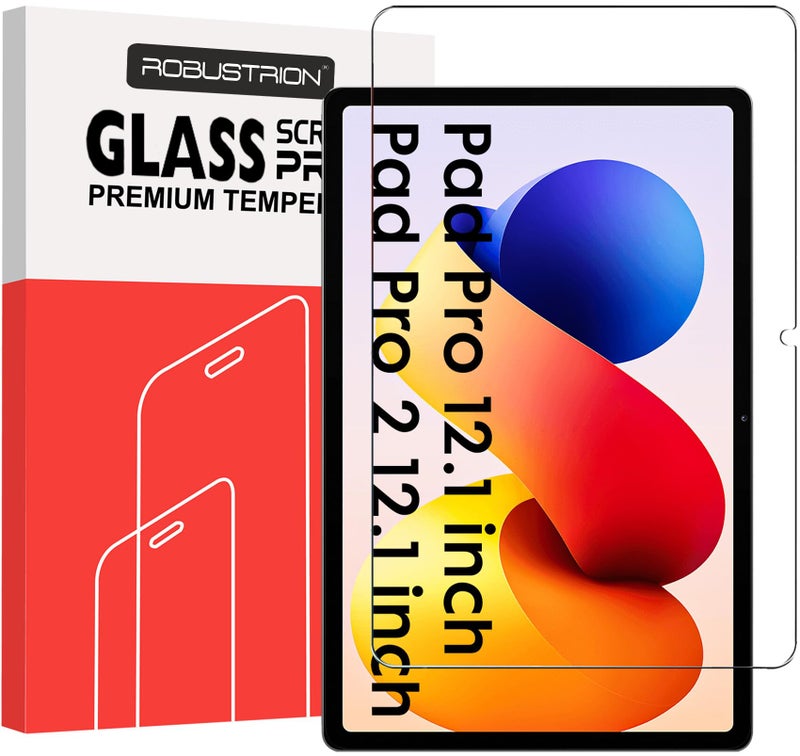 Robustrion Tempered Glass for Redmi Pad 2 Pro 12.1 inch [2026] / Redmi Pad Pro 12.1 inch [2024] Tablet Full Screen Protector Guard - 1 Pack - Image 1