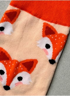 The Socks Hype 3 Pairs Unisex Fox Face Socks for Men Women - Comfortable Cotton Blend Socks | Suitable for 35-42 Sizes | Whimsical Fox Design, Perfect for Animal Lovers  - Image 2
