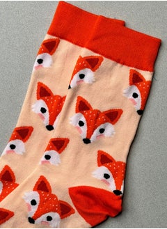 The Socks Hype 3 Pairs Unisex Fox Face Socks for Men Women - Comfortable Cotton Blend Socks | Suitable for 35-42 Sizes | Whimsical Fox Design, Perfect for Animal Lovers  - Image 4