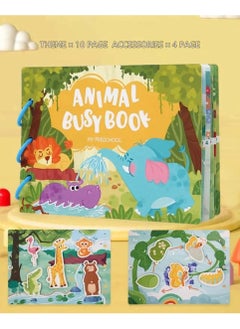 Generic Early Children Educational Book for Children, Stickers Board, Animal & Numbers Matching, Verbal Awareness and Mastery of Words for Their General Knowledge, Preschool Educational Toy for Boys and Girls 1-5 Years  - Image 1
