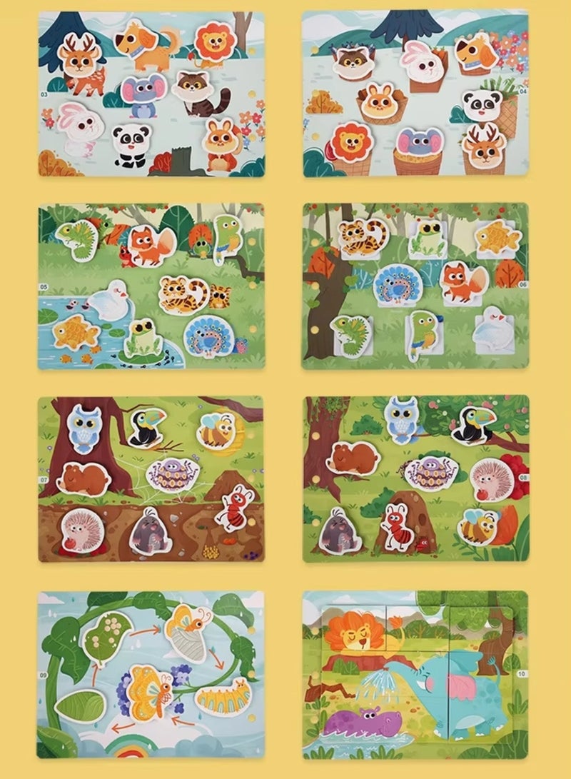 Early Children Educational Book for Children, Stickers Board, Animal & Numbers Matching, Verbal Awareness and Mastery of Words for Their General Knowledge, Preschool Educational Toy for Boys and Girls 1-5 Years - Image 2