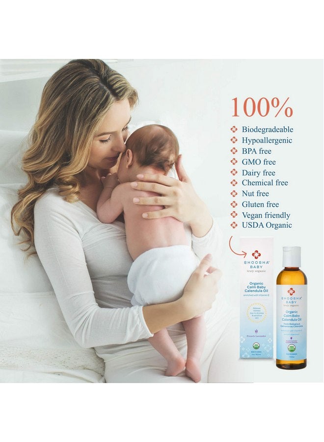 Shoosha Organic Calendula Oil French Lavender, for Babies, Real Calendula Oil, Calendula Massage Oil Moisturizer, Hypoallergenic, Gluten-Free, 100% Biodegradable - Image 3