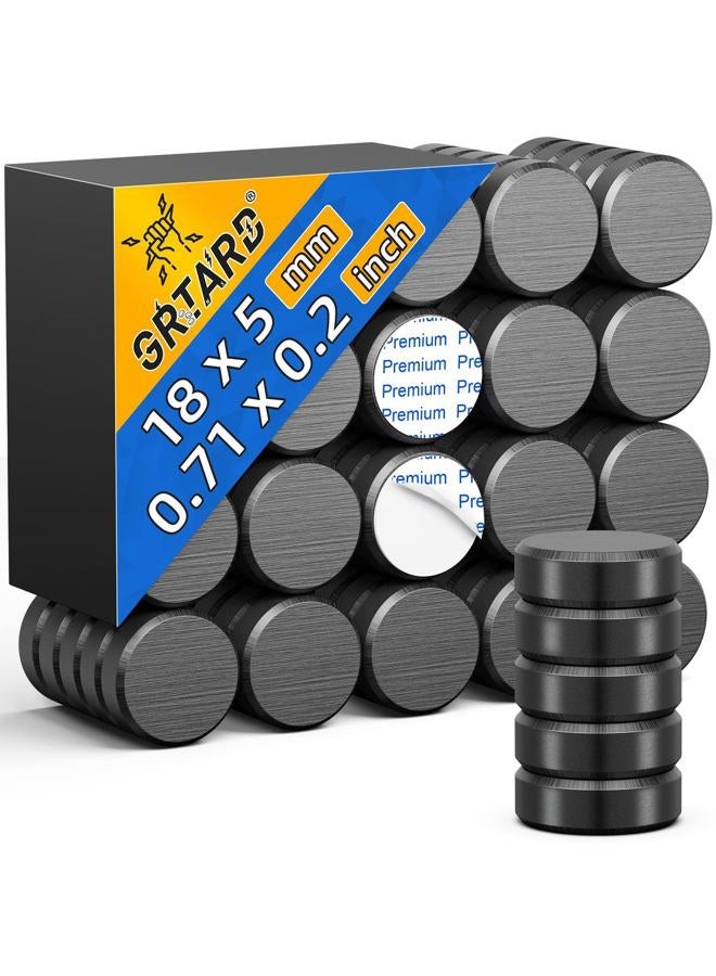 Grtard Magnets for Crafts with Adhesive Backing Ceramic Magnets Round Disc Magnets,Perfect for Refrigerator Button DIY Cup Tiny Magnet Craft Hobbies, Science Projects- 0.7'' D x 0.19''H，50Pack - Image 1