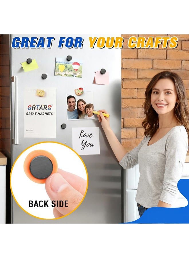 Grtard Magnets for Crafts with Adhesive Backing Ceramic Magnets Round Disc Magnets,Perfect for Refrigerator Button DIY Cup Tiny Magnet Craft Hobbies, Science Projects- 0.7'' D x 0.19''H，50Pack - Image 2