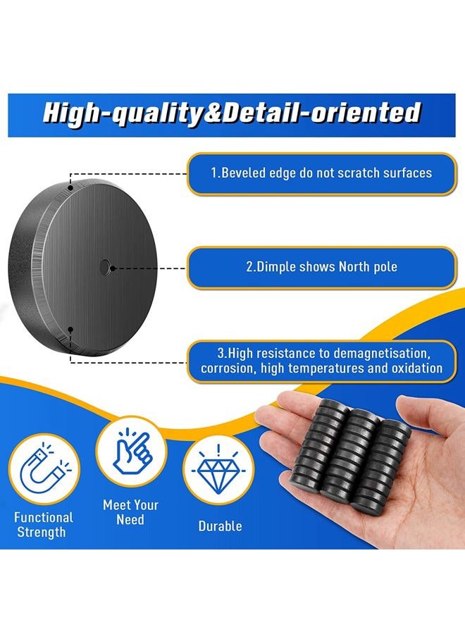 Grtard Magnets for Crafts with Adhesive Backing Ceramic Magnets Round Disc Magnets,Perfect for Refrigerator Button DIY Cup Tiny Magnet Craft Hobbies, Science Projects- 0.7'' D x 0.19''H，50Pack - Image 5