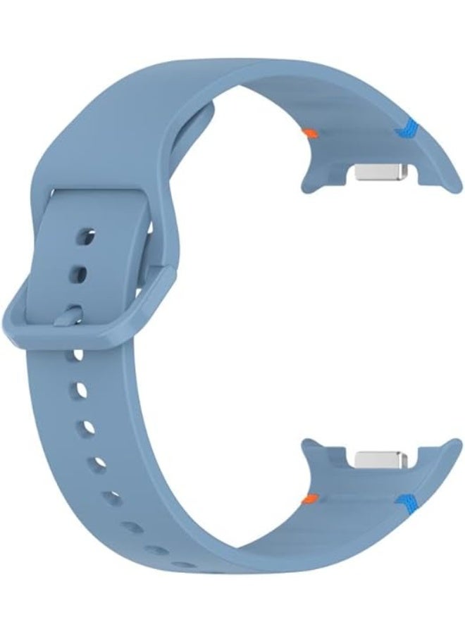 أربطة رياضية متوافقة مع ساعة سامسونج جالاكسي 8/8 كلاسيك، حزام بديل من السيليكون الناعم بدون فجوات بنقرة واحدة لساعة جالاكسي 8 40 44 مم/8 كلاسيك 46 مم للرجال والنساء (أزرق فاتح) - Image 2