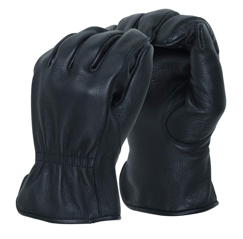 AMERICAN FUR MEN`S FULL GRAIN BLACK DEERSKIN LEATHER GLOVES LINED 40 GRAM 3M THINSULATE (American Fur) (Small) - Image 2