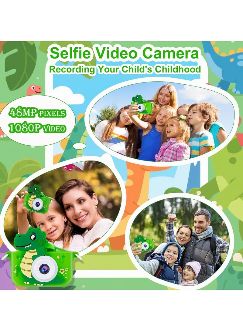 Children Camera , 64GB Digital Camera for Kids, Dinosaurs Birthday Gifts for Boys Age 3-12, 1080P HD Video Camera for Toddler, Children Toys for 3 4 5 6 7 8 9 Year Old Boys - Image 2