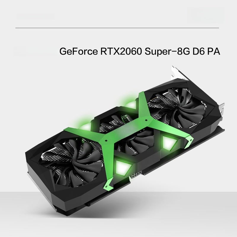 yeston Gaming Graphics Card 8G 256Bit GDDR6 Memory 1470-1650MHz Core Frequency - High Performance Video Card with 3x 9cm Cooling Fans, Metal Backplate, DP HDMI DVI-D Ports for Gaming PC - Image 4