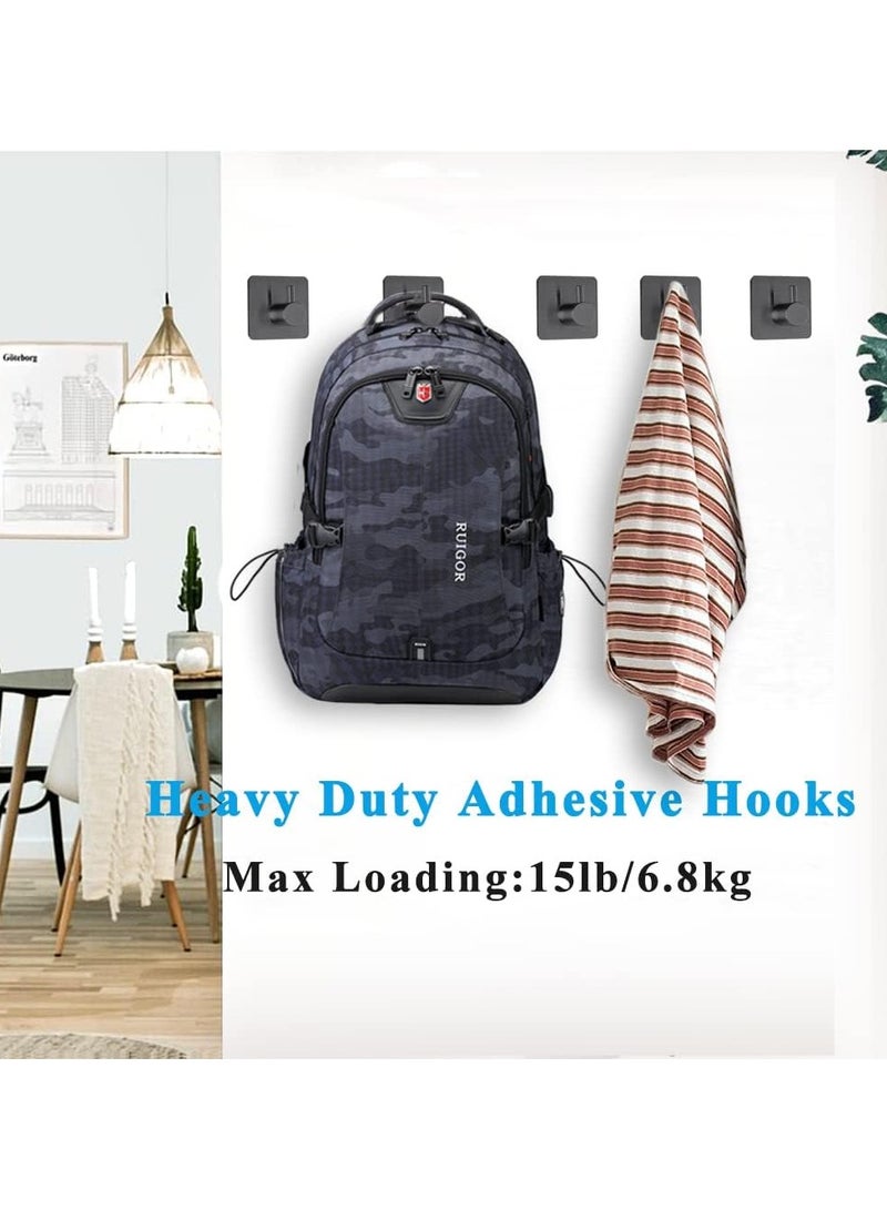 general Adhesive Hooks Heavy Duty Wall Hooks Waterproof Stainless Steel Hooks for Hanging Coat Hat towel Robe Hook Rack Wall Mount Bathroom and Bedroom 4 pieces - Image 5