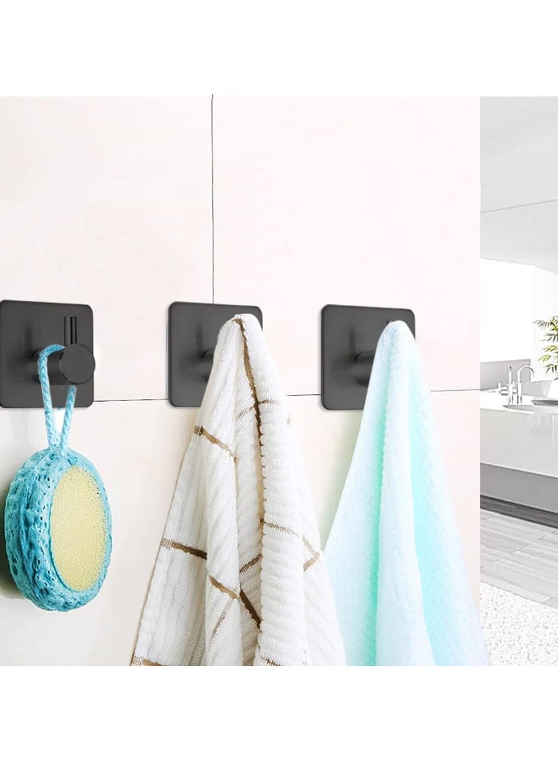 general Adhesive Hooks Heavy Duty Wall Hooks Waterproof Stainless Steel Hooks for Hanging Coat Hat towel Robe Hook Rack Wall Mount Bathroom and Bedroom 4 pieces - Image 4