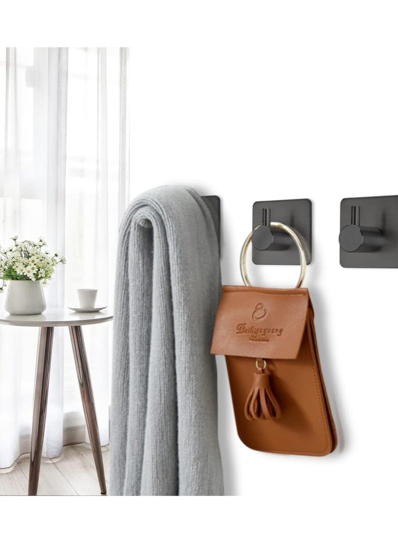 general Adhesive Hooks Heavy Duty Wall Hooks Waterproof Stainless Steel Hooks for Hanging Coat Hat towel Robe Hook Rack Wall Mount Bathroom and Bedroom 4 pieces - Image 3