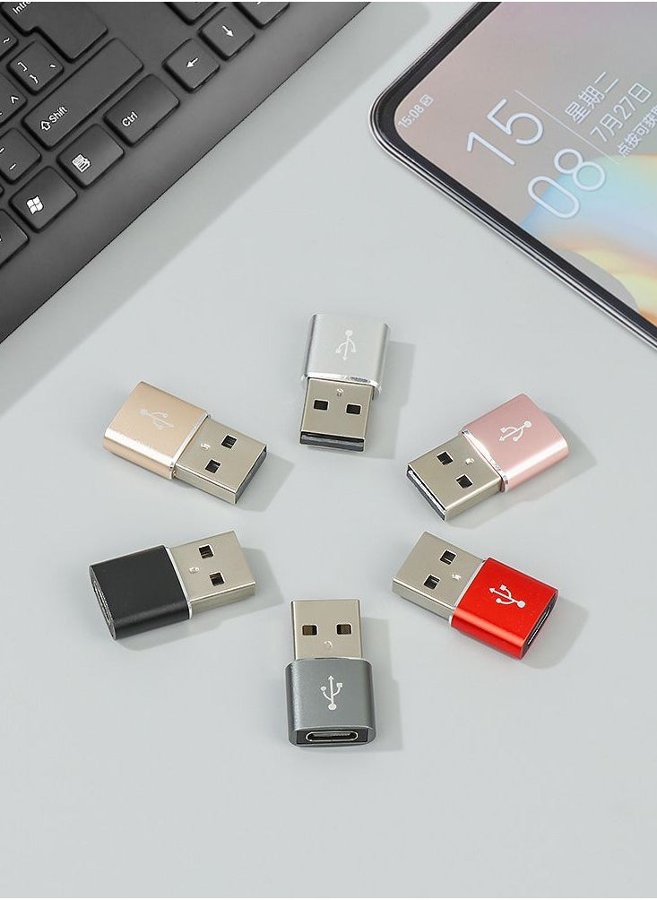 BSNL - 2-Pieces USB-A to Type-C Converter OTG Adapter With Advanced USB 3.0 Technology Supporting Data Transfer And Charging Black - Image 1