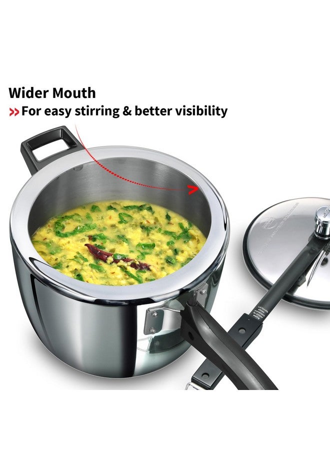 Hawkins 4.5 Litre Triply Stainless Steel Pressure Cooker, Inner Lid Cooker, Silver (Hsst45) - Image 3