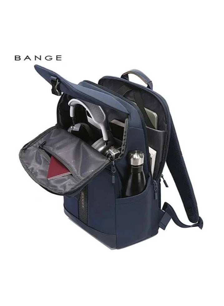 BANGE 8119 Blue Soft Lightweight Waterproof Men Casual Laptop Backpack - Image 3