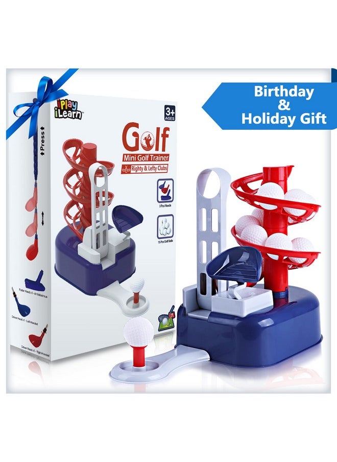 iPlay, iLearn iPlay, iLearn Kids Blue Golf Toy Set W/Left & Right Club Head, Boy Outdoor Sport Toy Age 3-5, Toddler Indoor Golf Ball Game, Child Active Exercise Yard Play, Birthday Gifts for 4 6 7 8 Year Olds Girl  - Image 5