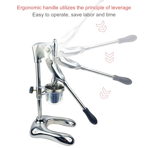 nLn Hope Manual French Fries Maker 30cm Fried Potato Strips Squeezers, 12 Holes Stainless Steel Mashed Potato Extruder with Fried Basket, Vertical Potato Chips Squeezer Machine for Restaurant, Snack Bars - Image 2