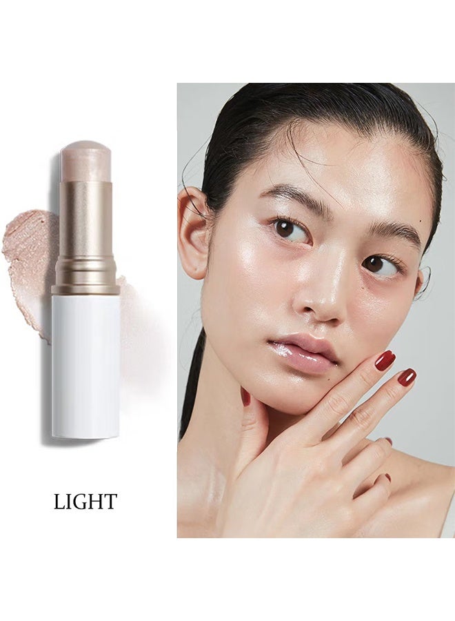 HINCE True Dimension Radiance Balm, Natural Shimmer Face Highlighter With Transparent Tones To Brighten Skin, Ultra - Slim Texture, A Multi - Use Makeup Stick For Blush And Eyeshadow, 5g (Light) - Image 2