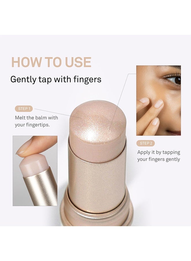 HINCE True Dimension Radiance Balm, Natural Shimmer Face Highlighter With Transparent Tones To Brighten Skin, Ultra - Slim Texture, A Multi - Use Makeup Stick For Blush And Eyeshadow, 5g (Light) - Image 5