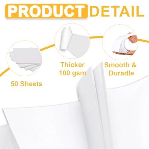Getvow Premium Printer Paper, A4 (8.3"x 11.7") Blank Copy Paper, Unpunched, Blank Papers, 28lb Bond/100gsm, 50 Sheets/100 Pages - Image 2