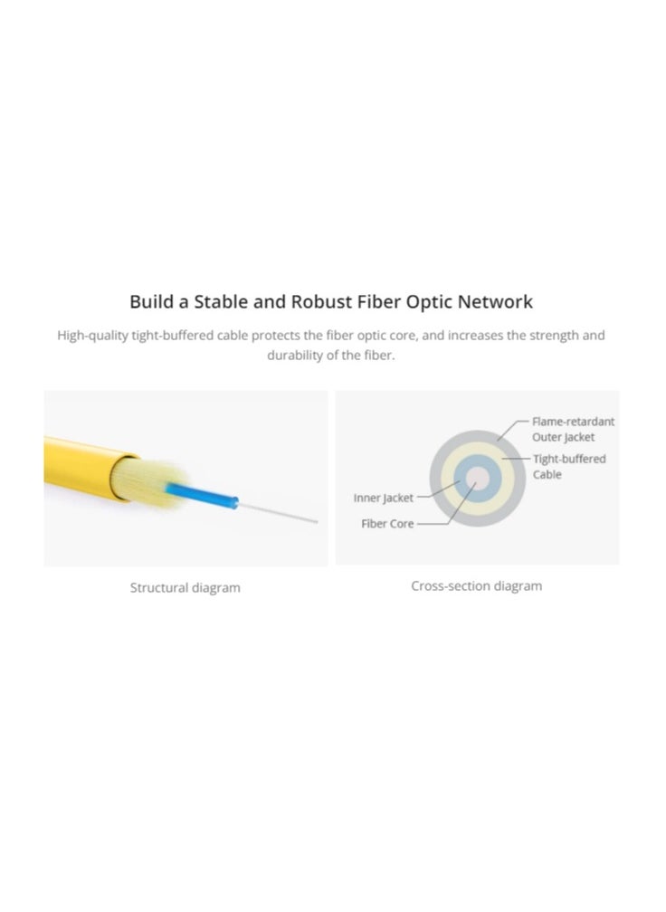 T Tech Fiber Patch Cable  LC UPC/LC UPC Dual SM LSZH, 2.0MM 10M 4 PCs  - Image 4