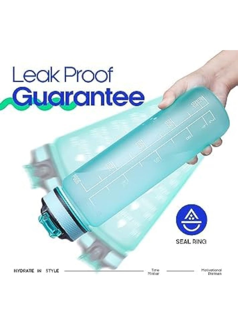 CAZADORA CAZADORA Sports Water Bottle 1L with Motivational Time Marker – BPA-Free Tritan Plastic – Leakproof Flip-Top Lid with Built-in Straw for Easy Sipping – Hourly Hydration Tracker with Inspiring Quotes – Durable & Odorless Reusable Bottle with Wide Mouth Opening for Ice and Fruit Infusion – Perfect for Gym, Office, School, Kids, Travel, Cycling, and Sports – Includes Carry Strap for On-the-Go Use – Dishwasher Safe and Eco-Friendly Design – Encourages Healthy Habits and Daily Hydration – Vibrant Colors for Every Personality – Gift for Students, Athletes, and Active Lifestyles – Lightweight, Portable, and Stylish Companion - Image 4