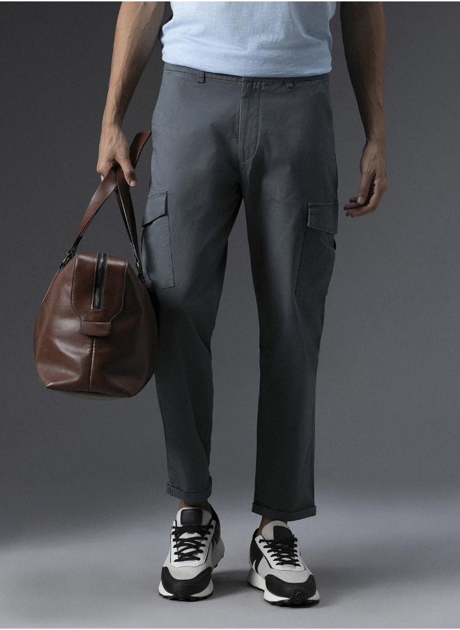 HIGH STAR - Men Charcoal Trousers - Image 1