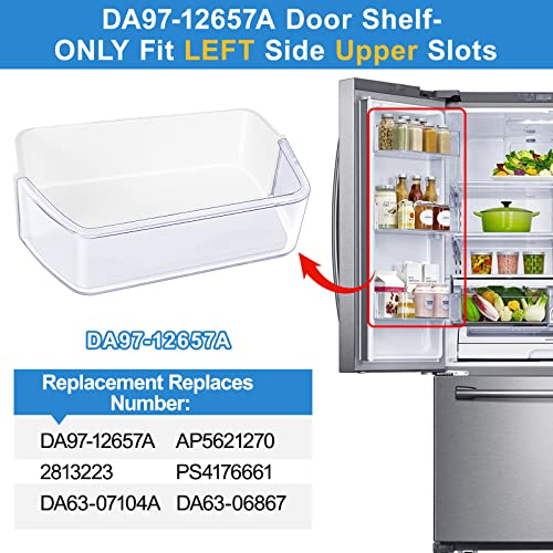 Alvar UPGRADED DA97-12657A Refrigerator Door Shelf (LEFT) for Samsung Refrigerator Door Shelf Replacement Fridge Shelf Replacement Parts RF260BEAESR, RF261BEAESR, RF262BEAESR, PS4176661,AP5621270 Door Bin - Image 2