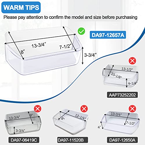 Alvar UPGRADED DA97-12657A Refrigerator Door Shelf (LEFT) for Samsung Refrigerator Door Shelf Replacement Fridge Shelf Replacement Parts RF260BEAESR, RF261BEAESR, RF262BEAESR, PS4176661,AP5621270 Door Bin - Image 3