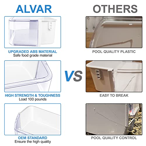Alvar UPGRADED DA97-12657A Refrigerator Door Shelf (LEFT) for Samsung Refrigerator Door Shelf Replacement Fridge Shelf Replacement Parts RF260BEAESR, RF261BEAESR, RF262BEAESR, PS4176661,AP5621270 Door Bin - Image 5