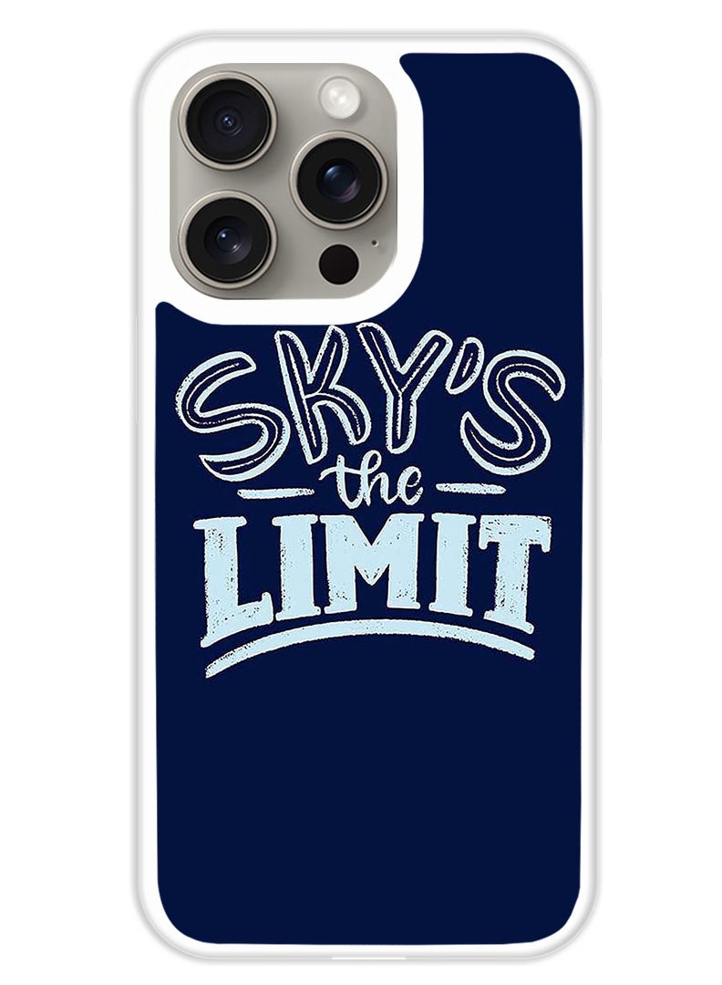 Theodor Protective Case Cover For APPLE IPHONE 15 Pro Max Sky Is The Limit (White Bumper) - Image 1