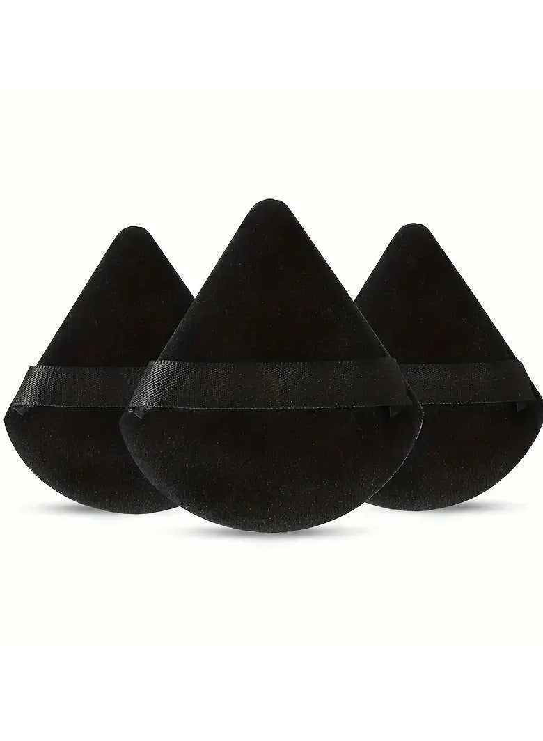 3 قطع نفخة ، مثلث ناعم إسفين ماكياج نفخة مسحوق فضفاض مسحوق معدني مسحوق الجسم مسحوق مخمل مستحضرات التجميل الأساس الإسفنج أداة ماكياج