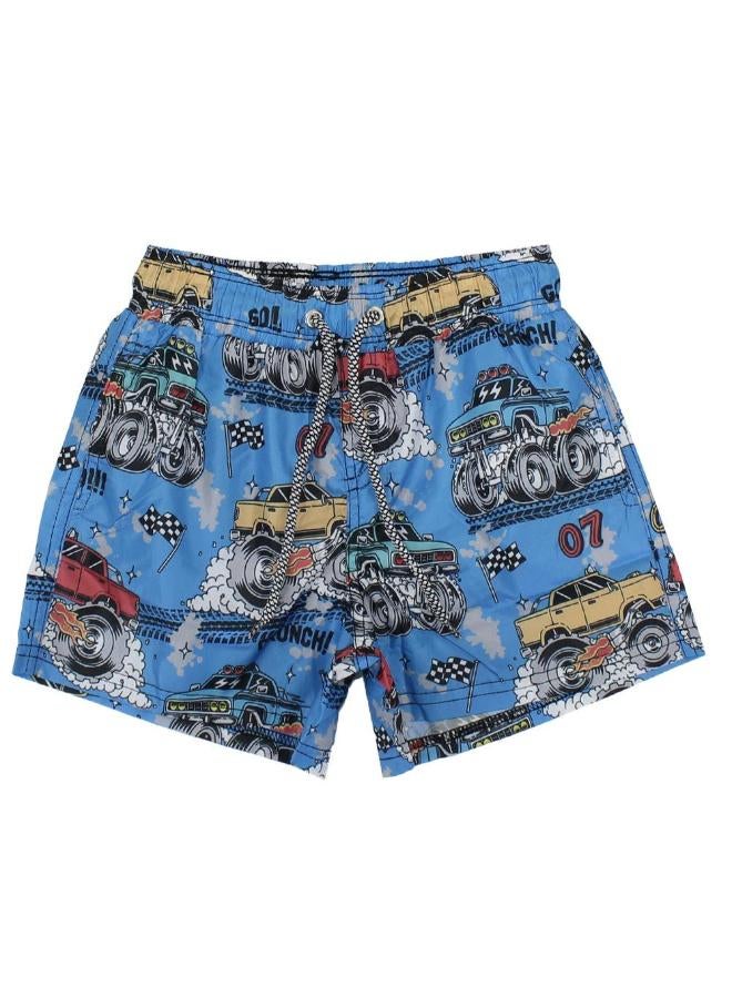 ملابس سباحة شاحنات الوحش للأولاد - Image 1