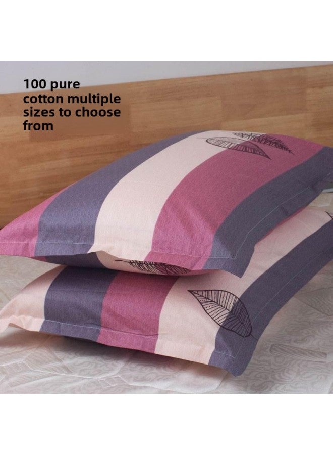 Large Pillowcase Cotton 100 Cotton Pair Pack 48cm X 74cm Large Size 50x 80 Small Size 35x 55 Pillowcase Span-Color:Style Life Pair-Specifications:42cmx64cm  - Image 2