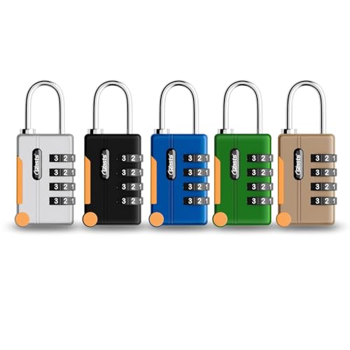 Crasts Luggage Number Lock - 4 Digit Combination Padlocks with a Hardened Steel Shackle - Travel Locks for Suitcases & Bag Number Locks (Blue,Black) - Image 4