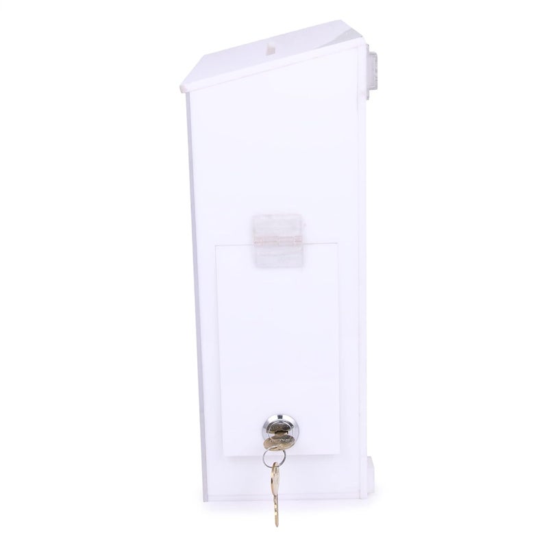 Rasper Acrylic Letter Box Wall Hanging for Home Office Acrylic Mailbox with Lock Acrylic Suggestion Box for Office Acrylic Complaint Box for School Wall Mounted 12x9x45 Inches White Transparent - Image 4