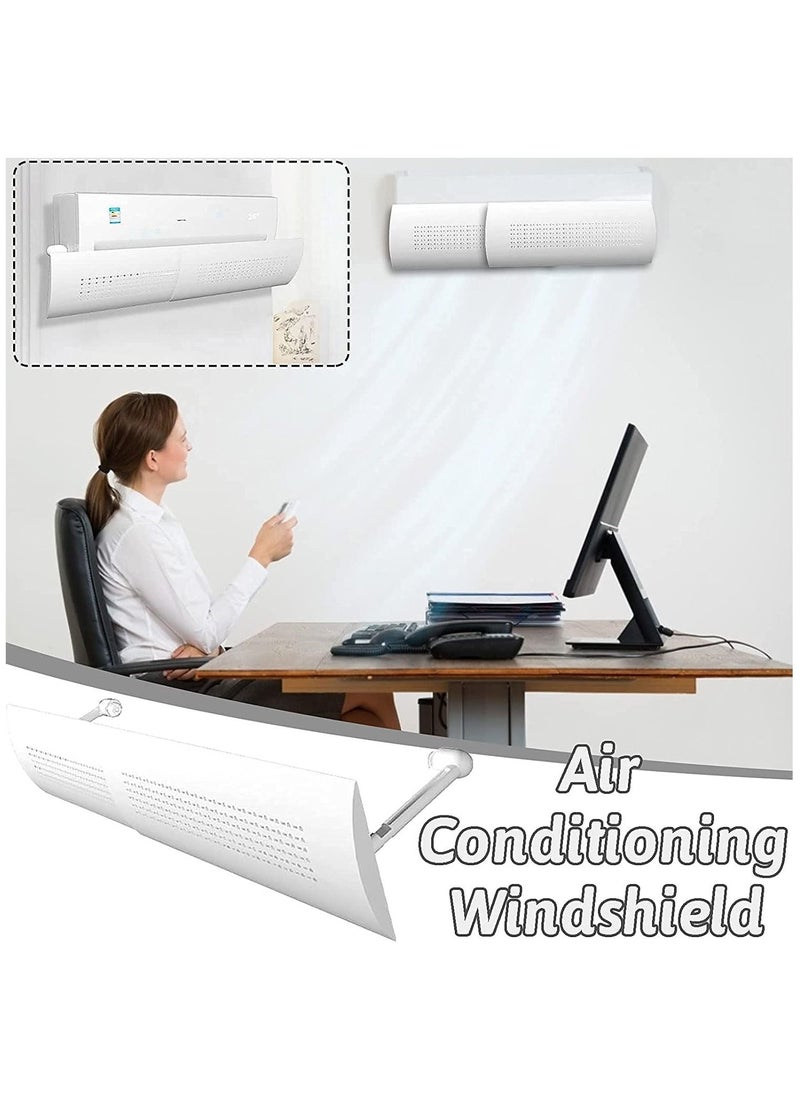 Arabest - Retractable Air Conditioner Deflector, Split AC Air Conditioning Baffles, Adjustable Anti Direct Blowing Windshield Wing - Image 1