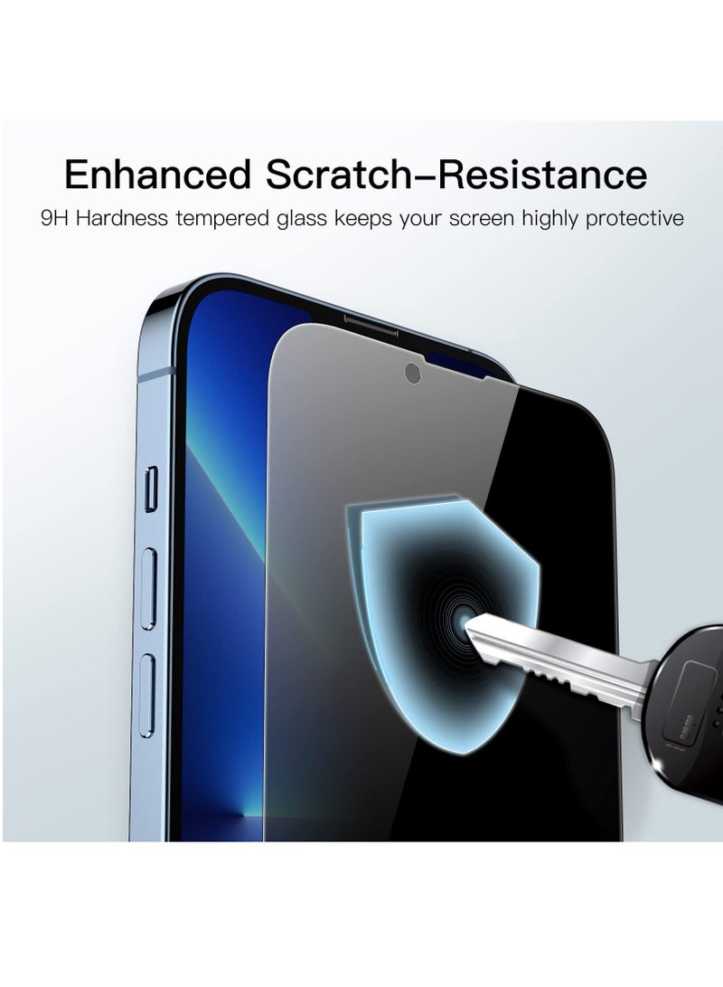 JETech Privacy Full Coverage Screen Protector for iPhone 13 Pro Max 6.7 Inch Anti Spy Tempered Glass Film Edge to Edge Protection Case Friendly 2 Pack - Image 3
