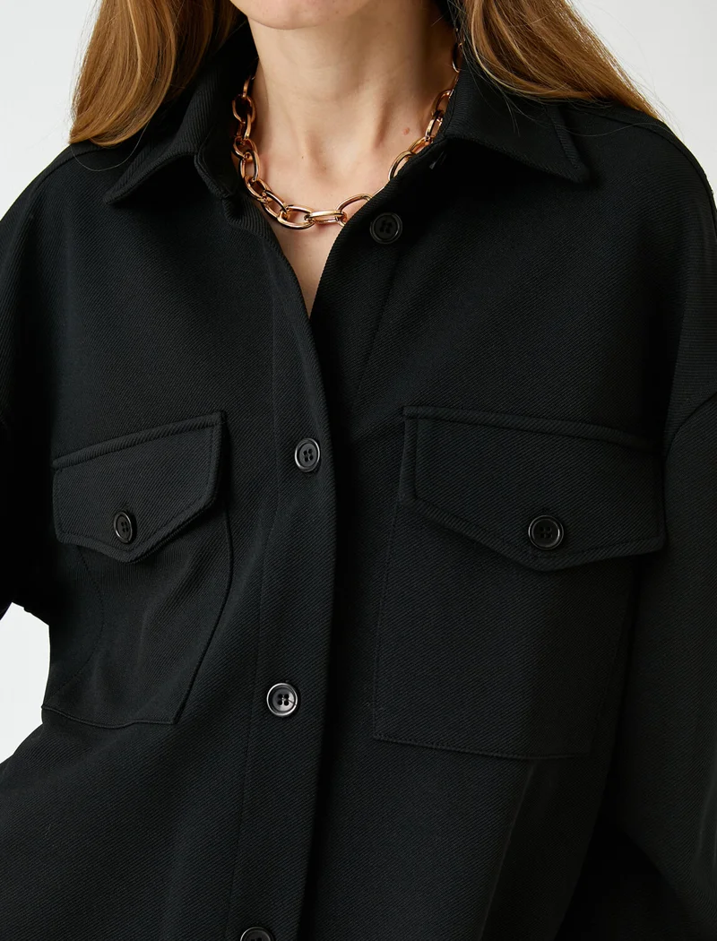 كوتون Cotton Oversize Pocket Shirt