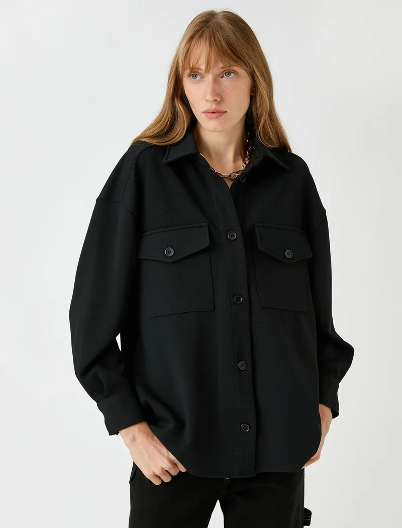 كوتون Cotton Oversize Pocket Shirt