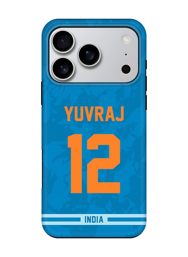 Stylizedd Tough Pro Magnetic Case for iPhone 17 Pro, Dual Layer hybrid PC + TPU Mobile Cover Matte - India Yuvraj Singh, Jersey No 12