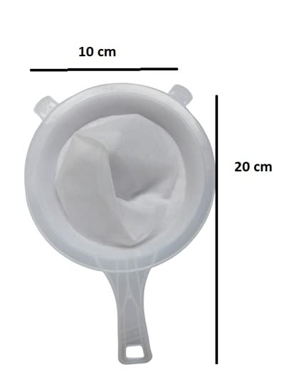 advancedestore - advancedestore Kitchen King Big Size Plastic Strainer, Fliter Mesh White Water CHALNI with Size 20x10 cmspack of - 2 - Image 1