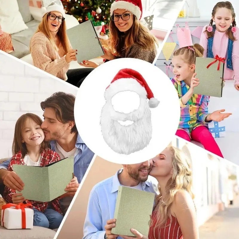 عيد الميلاد الجديد زينة عيد الميلاد الكبار مع اللحية سانتا قبعة اللباس لطيف قبعة ثلج إعطاء الهدايا للأطفال قبعة الشتاء - Image 5