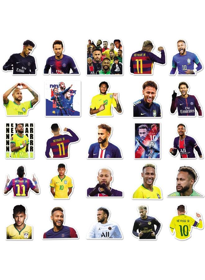 50-Piece Neymar Stickers, Football Super Star Sticker, Waterproof Soccer Stickers for Laptop,Skateboard, Water Bottles,Computer,Phone,Guitar, Stickers for Kids Teens Adult  - Image 5