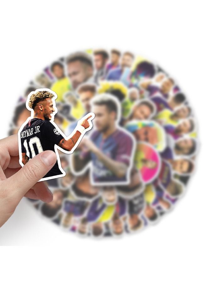 50-Piece Neymar Stickers, Football Super Star Sticker, Waterproof Soccer Stickers for Laptop,Skateboard, Water Bottles,Computer,Phone,Guitar, Stickers for Kids Teens Adult  - Image 4